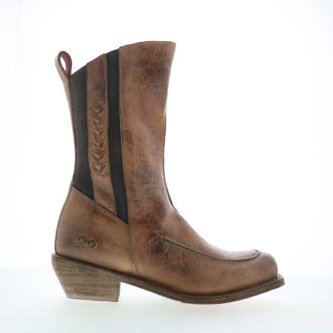 Bed Stu Nivi F393128 Womens Brown Leather Zipper Western Boots