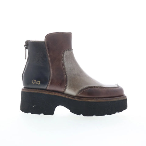 Bed Stu Infamy F393156 Womens Brown Leather Zipper Western Boots