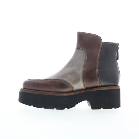 Bed Stu Infamy F393156 Womens Brown Leather Zipper Western Boots