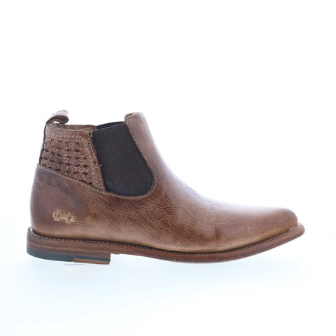 Bed Stu Rove F397005 Womens Brown Leather Slip On Chelsea Boots