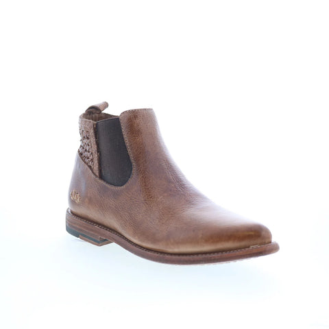 Bed Stu Rove F397005 Womens Brown Leather Slip On Chelsea Boots