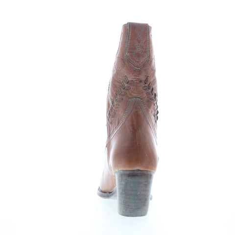 Bed Stu Amanda II F393080 Womens Brown Leather Slip On Western Boots