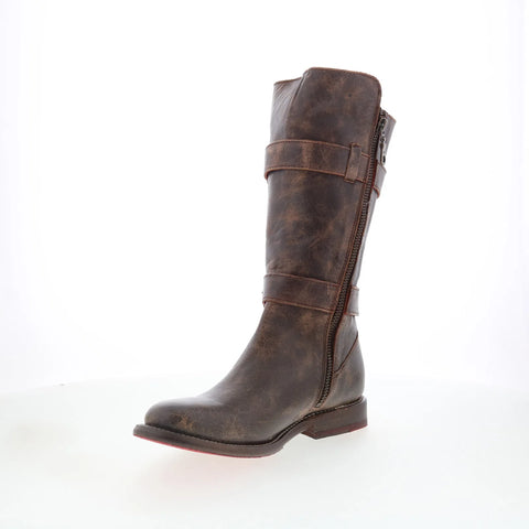 Bed Stu Turn F321005 Womens Brown Leather Zipper Western Boots