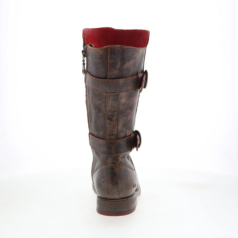 Bed Stu Turn F321005 Womens Brown Leather Zipper Western Boots