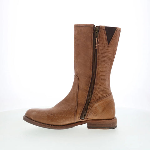 Bed Stu Annette F321122 Womens Brown Leather Zipper Western Boots