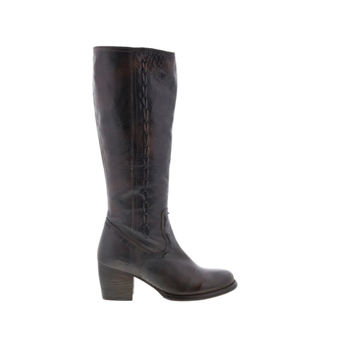 Bed Stu Fate F322006 Womens Black Leather Zipper Knee High Boots