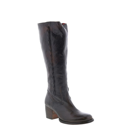 Bed Stu Fate F322006 Womens Black Leather Zipper Knee High Boots