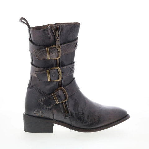 Bed Stu Blanchett F328003 Womens Black Leather Casual Dress Boots