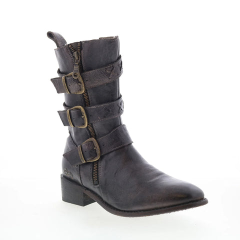 Bed Stu Blanchett F328003 Womens Black Leather Casual Dress Boots