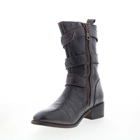 Bed Stu Blanchett F328003 Womens Black Leather Casual Dress Boots