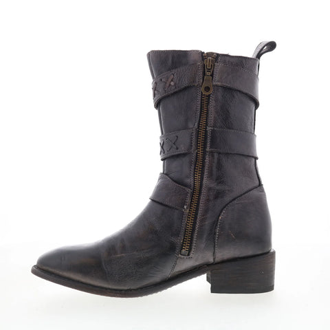 Bed Stu Blanchett F328003 Womens Black Leather Casual Dress Boots