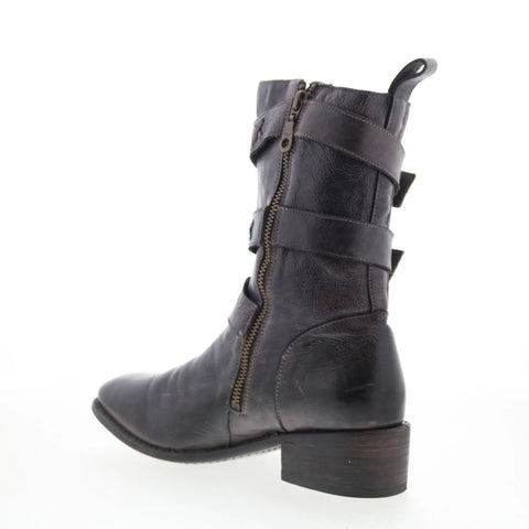 Bed Stu Blanchett F328003 Womens Black Leather Casual Dress Boots