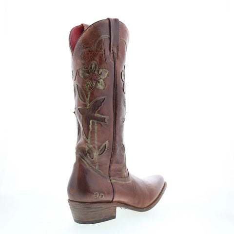 Bed Stu Valencia II F331004 Womens Brown Leather Slip On Western Boots