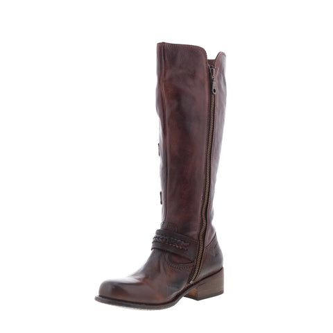 Bed Stu Skyla F378104 Womens Brown Leather Zipper Knee High Boots