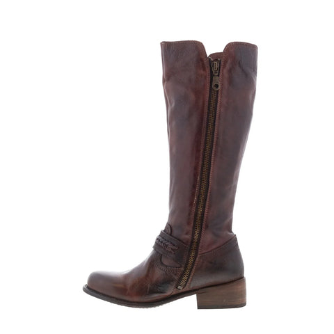 Bed Stu Skyla F378104 Womens Brown Leather Zipper Knee High Boots