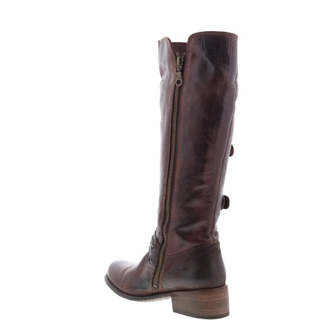 Bed Stu Skyla F378104 Womens Brown Leather Zipper Knee High Boots