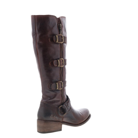 Bed Stu Skyla F378104 Womens Brown Leather Zipper Knee High Boots