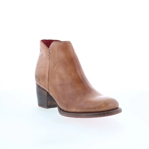 Bed Stu Yell F387002 Womens Brown Leather Zipper Ankle & Booties Boots 