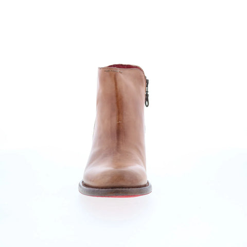 Bed Stu Yell F387002 Womens Brown Leather Zipper Ankle & Booties Boots 