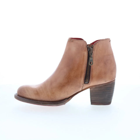 Bed Stu Yell F387002 Womens Brown Leather Zipper Ankle & Booties Boots 