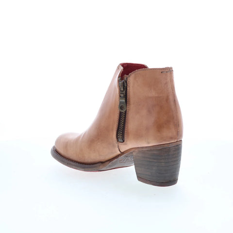 Bed Stu Yell F387002 Womens Brown Leather Zipper Ankle & Booties Boots 