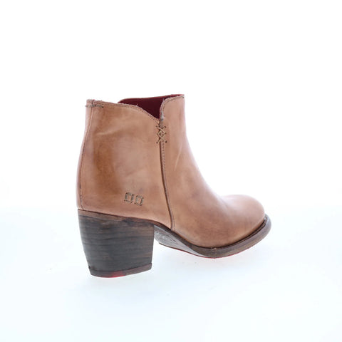 Bed Stu Yell F387002 Womens Brown Leather Zipper Ankle & Booties Boots 