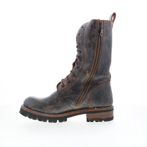 Bed Stu Posh F393021 Womens Black Leather Lace Up Casual Dress Boots