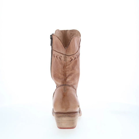 Bed Stu Colleen F393070 Womens Brown Leather Zipper Western Boots