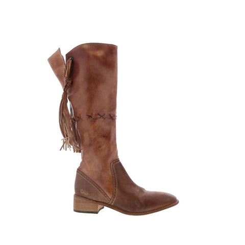 Bed Stu Betting F393167 Womens Brown Leather Zipper Knee High Boots