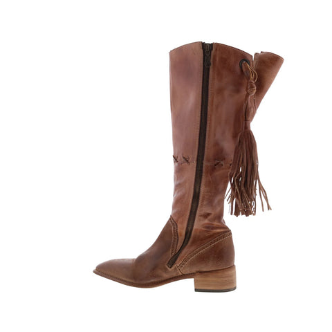 Bed Stu Betting F393167 Womens Brown Leather Zipper Knee High Boots