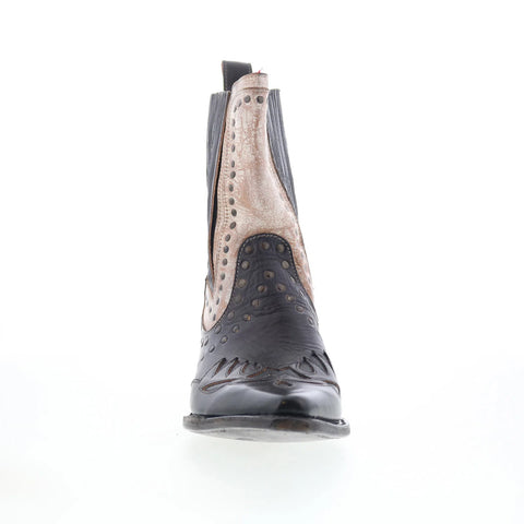 Bed Stu Raise F393168 Womens Black Leather Slip On Western Boots