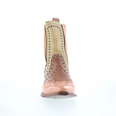 Bed Stu Raise F393168 Womens Brown Leather Slip On Western Boots