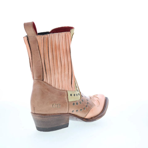 Bed Stu Raise F393168 Womens Brown Leather Slip On Western Boots