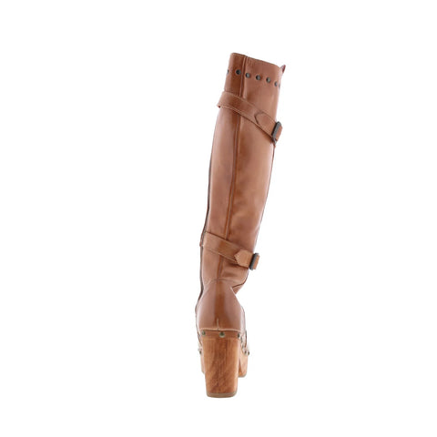Bed Stu Ceretti F399079 Womens Brown Leather Zipper Knee High Boots