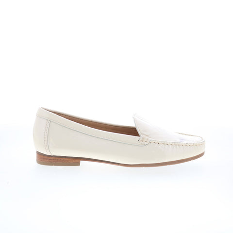 Hush Puppies Yorktese H509361 Womens Beige Leather Loafer Flats Shoes
