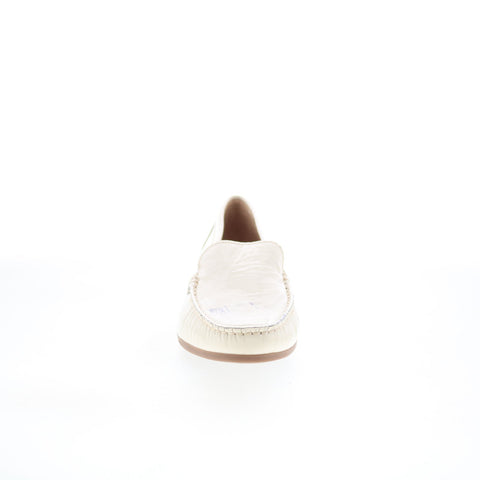 Hush Puppies Yorktese H509361 Womens Beige Leather Loafer Flats Shoes