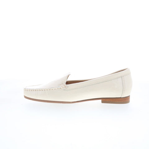 Hush Puppies Yorktese H509361 Womens Beige Leather Loafer Flats Shoes