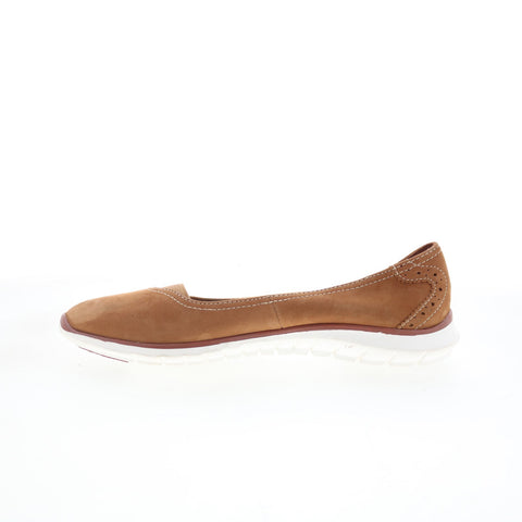 Hush Puppies Arvel Tricia HWF506637 Womens Brown Nubuck Loafer Flats Shoes