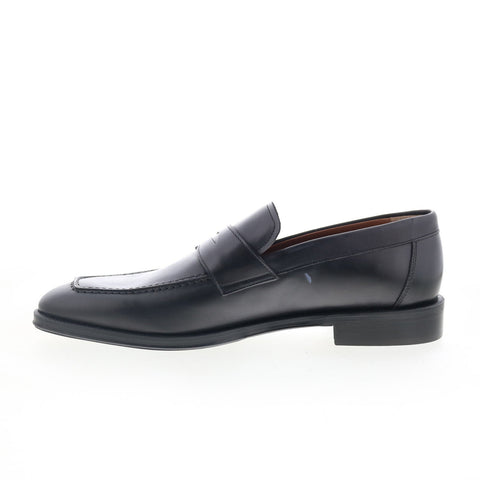 Bruno Magli Nathan BM1NTNA0P Mens Black Leather Loafers Penny Shoes