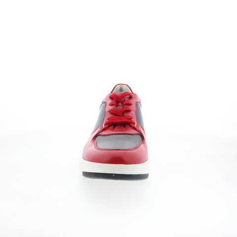 Robert Graham LY202-M9 Mens Red Leather Lace Up Lifestyle Sneakers Shoes