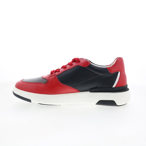 Robert Graham LY202-M9 Mens Red Leather Lace Up Lifestyle Sneakers Shoes