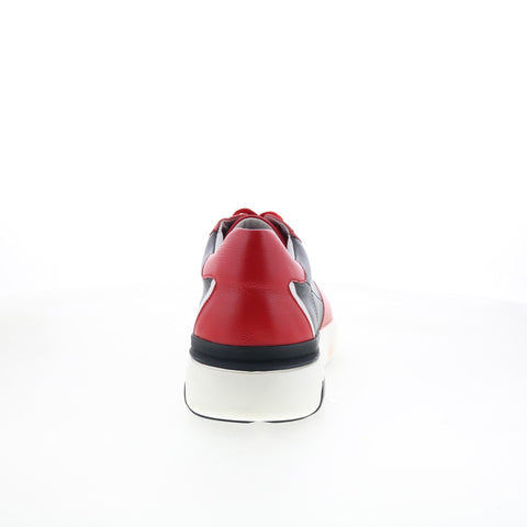 Robert Graham LY202-M9 Mens Red Leather Lace Up Lifestyle Sneakers Shoes