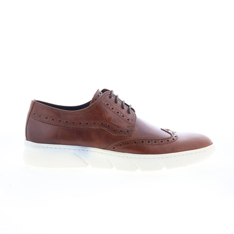 Bruno Magli Delta MB1DTAB0 Mens Brown Leather Oxfords Wingtip & Brogue Shoes