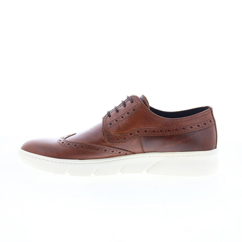 Bruno Magli Delta MB1DTAB0 Mens Brown Leather Oxfords Wingtip & Brogue Shoes