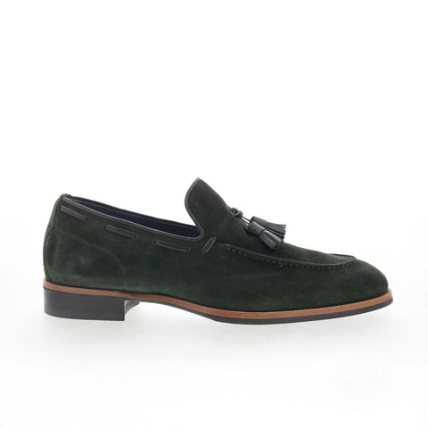 Di Bianco Napdi Mens Green Suede Slip On Loafers & Slip Ons Casual Shoes
