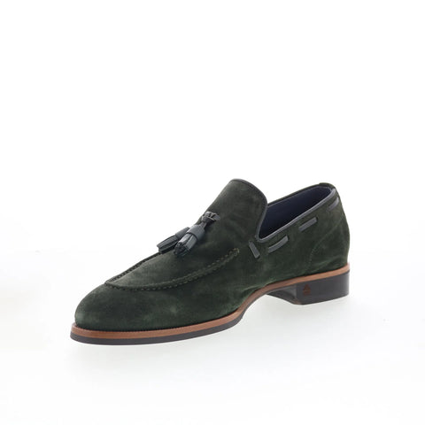 Di Bianco Napdi Mens Green Suede Slip On Loafers & Slip Ons Casual Shoes