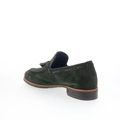 Di Bianco Napdi Mens Green Suede Slip On Loafers & Slip Ons Casual Shoes