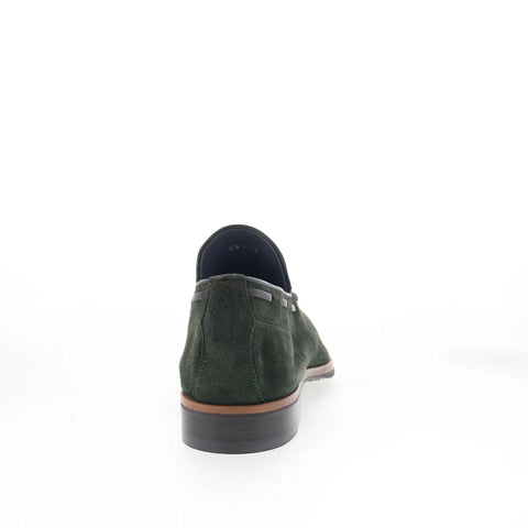 Di Bianco Napdi Mens Green Suede Slip On Loafers & Slip Ons Casual Shoes