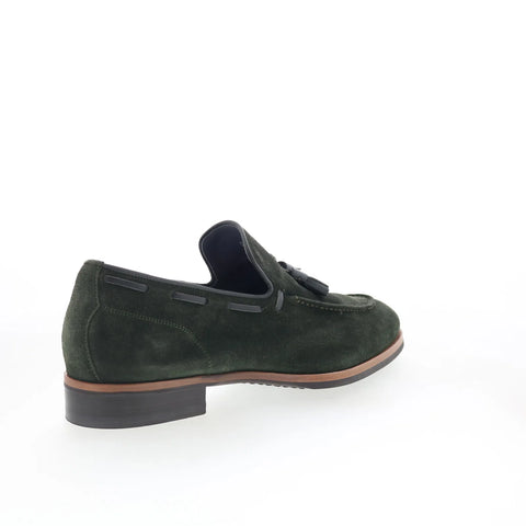 Di Bianco Napdi Mens Green Suede Slip On Loafers & Slip Ons Casual Shoes