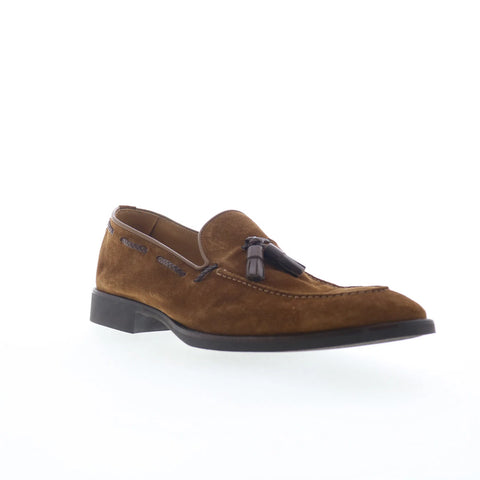 Di Bianco Napoli Mens Brown Suede Slip On Loafers & Slip Ons Casual Shoes